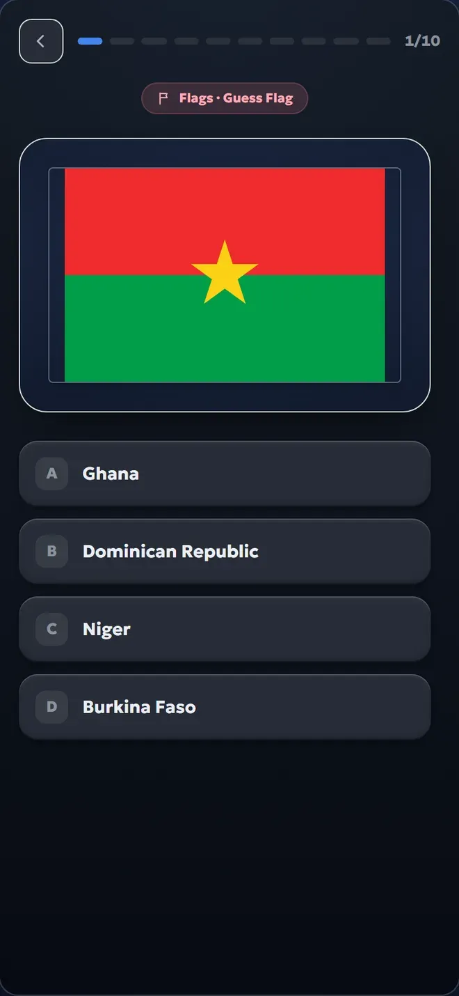 Geo Quiz — экран 2