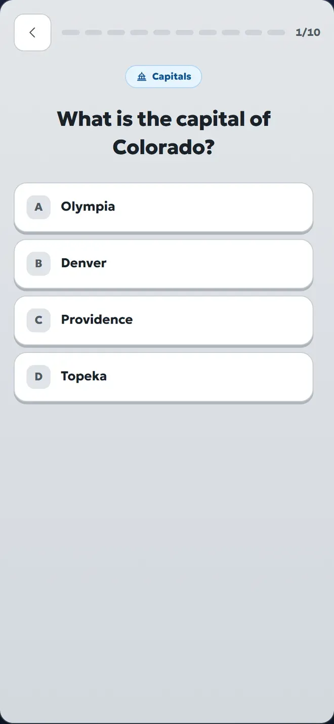 Geo Quiz — экран 4