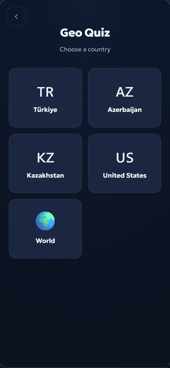 Geo Quiz — экран 6